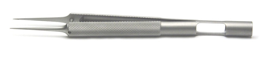 Round Hollow Handled Forceps, Straight, 14cm, 0.3 Tips