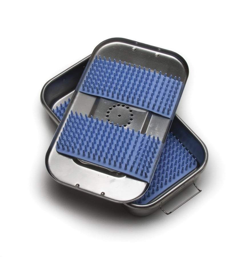 Instrument Sterilization Tray w Silicone Pads, 19.7 x 10.7 x 3.2 cm