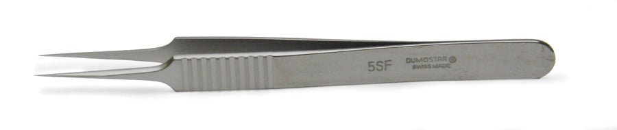 Dumont Tweezers #5, 0.025 x 0.015mm tips, 11cm, Dumostar