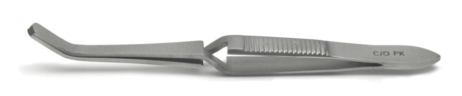 Filter Forceps, 11cm, Bent Flat Jaw