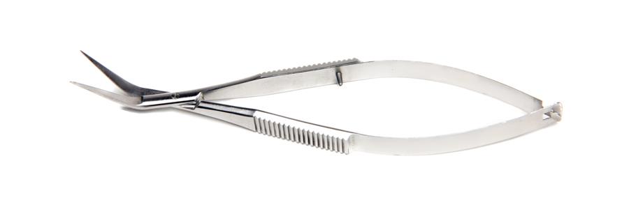 Noyes Scissors, 12 cm, Angled, Sharp/Sharp, 15 mm blades, German