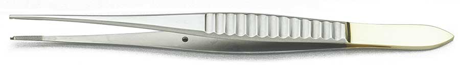 Gillies Dissecting Forceps, 15.5cm, Straight, 1x2 teeth, Tungsten Carbide