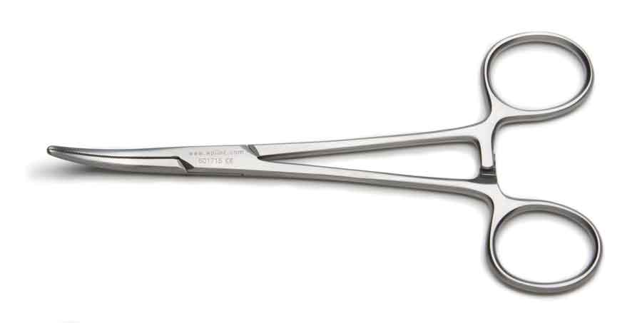 Kelly-Rankin Hemostatic Forceps, 15.5 cm, Curved, German