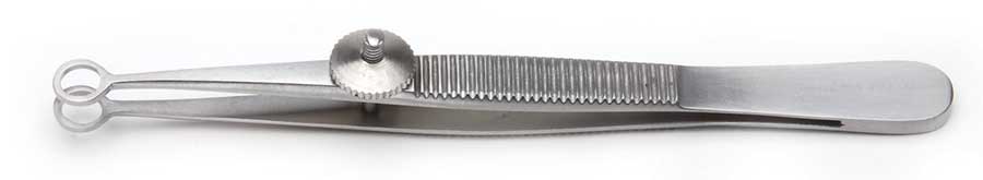 Ring Tipped Forceps, 10cm, Straight, 4.8mm ID