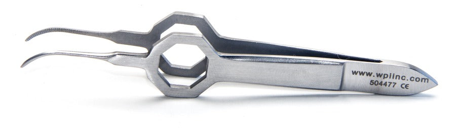 Foerster Forceps, 10.2 cm, Curved, Serrated