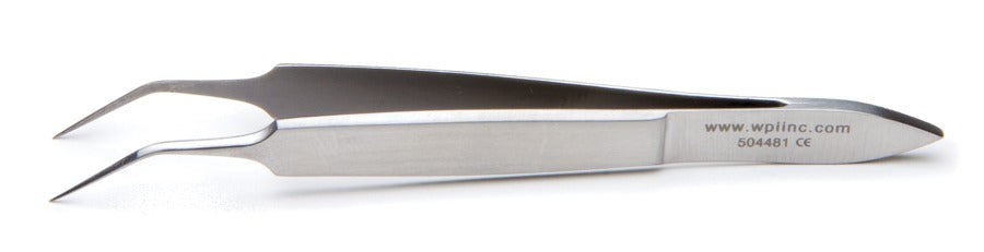 Micro Dissecting Forceps, 10cm, Angled, Smooth, Extra Fine Tip