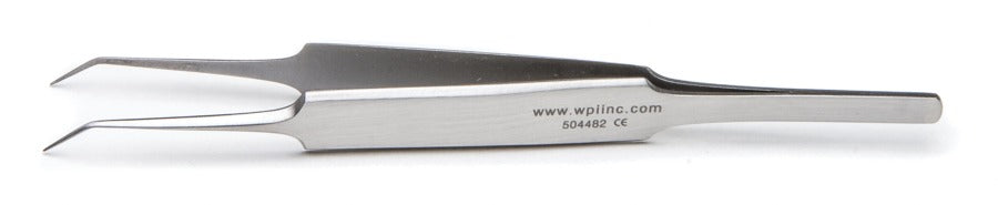 Microdissecting Forceps, 10.2 cm, Angled, Fine Sharp Tip