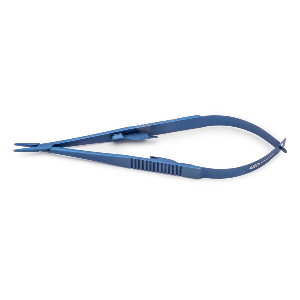 Castroviejo Needle Holder with Lock, 14cm, Straight, Serrated, Titanium