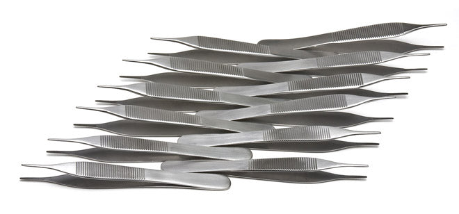 Adson Forceps, 12cm, 1x2 teeth, 12-pack, Disposable