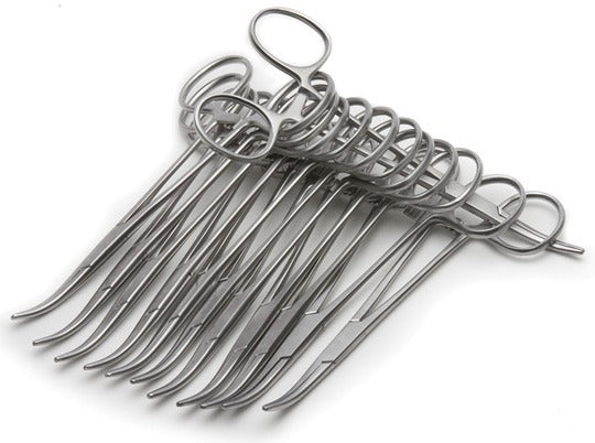 Crile Forceps, 14cm, Curved, 12-pack, Disposable