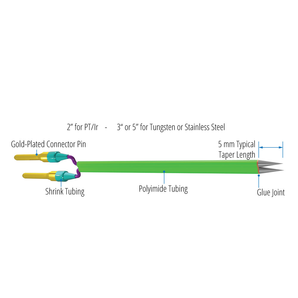 Tungsten Metal Electrodes Profile B, 76 mm long, 0.356 mm shaft-TST33A10KT