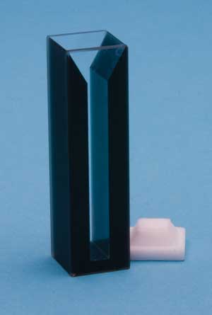 Semi-micro, self-masking Quartz Cuvette, 10mm path, Style D, V=1.4mL