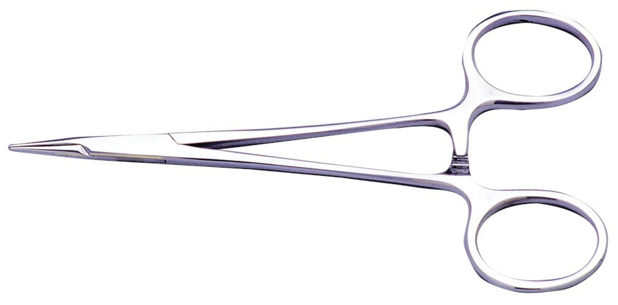 Webster Needle Holder, 12.5cm, Straight, Serrated, Extra Delicate