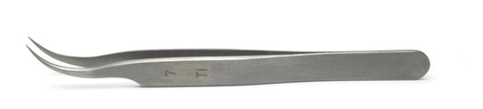 Dumont Tweezers #7, 12cm, Curved, 0.17x0.1mm Tips, Titanium