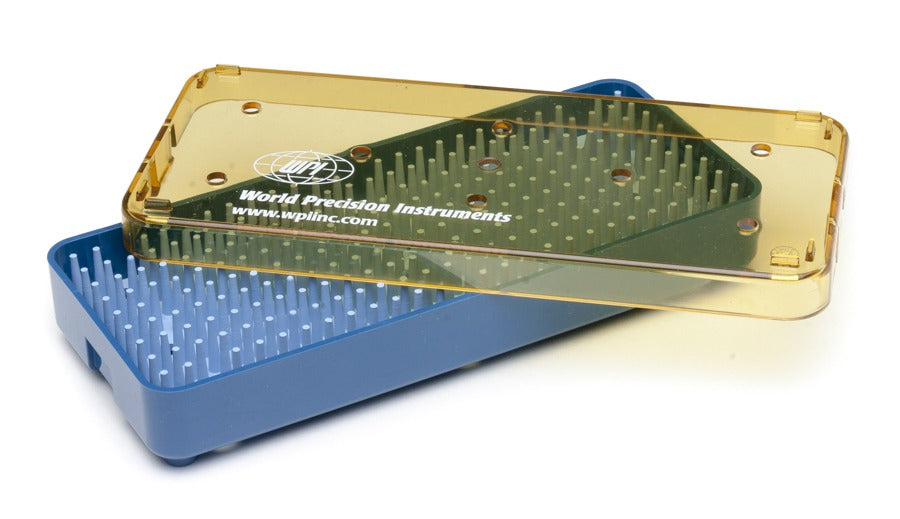 Instrument Sterilization Tray w Silicone Mat, 15x6x2cm