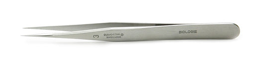 Dumont Tweezers #3, 12cm, Straight, 0.08x0.04mm Tips, Non-magnetic