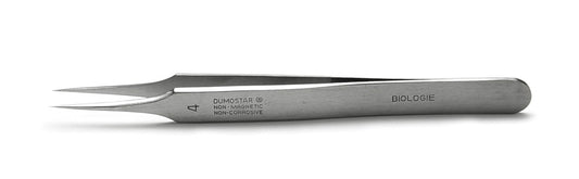 Dumont Tweezers #4, 11cm, 0.06 x 0.02mm tips, 11cm, Dumostar