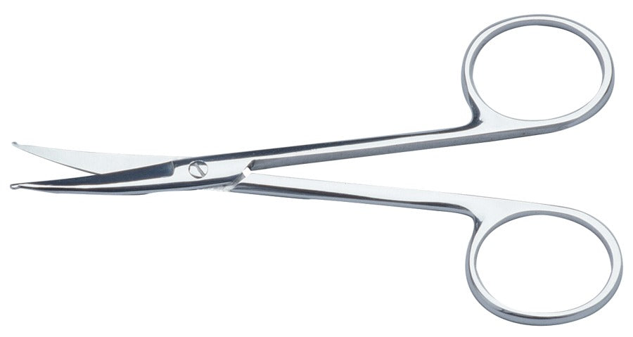 Dissecting Eye Scissors, 10cm, Curved, Blunt Probe Tips