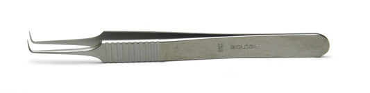 Dumont Tweezers #5, 11cm,  Angled, 0.05x0.01mm Tips