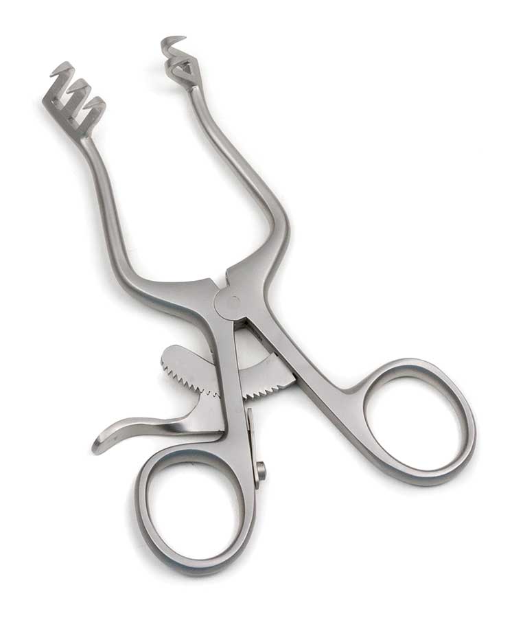 Weitlaner Retractor, Self-Retaining, 10.2cm, 2x3 Sharp Prongs