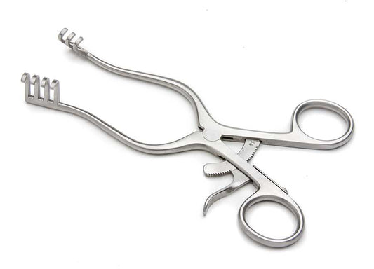 Weitlaner Retractor, Self-Retaining, 16.5cm, 3x4 Blunt Prongs