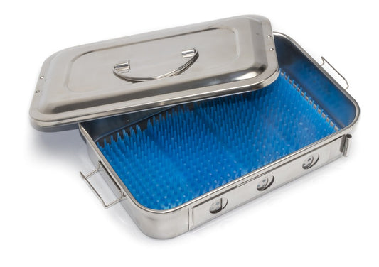 Instrument Sterilization Tray w Silicone Pads, 23x15x5cm