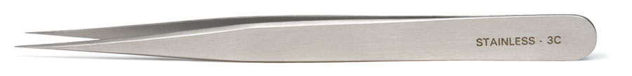 Economy Tweezers #3C, 11cm, 0.4x0.45mm Tips