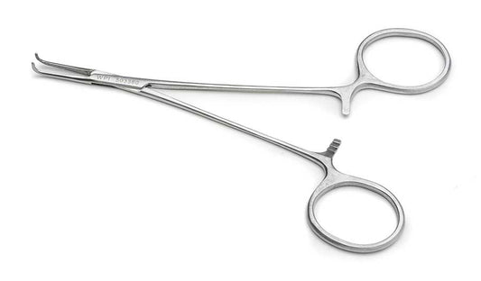 Micro Mosquito Hemostatic Forceps, 12.5cm, Right angle, Serrated