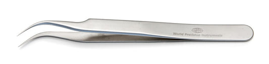 WPI Swiss Tweezers #7, 11.5cm, 0.18x0.2mm Curved Tips, Acid Resistant, Antimagnetic