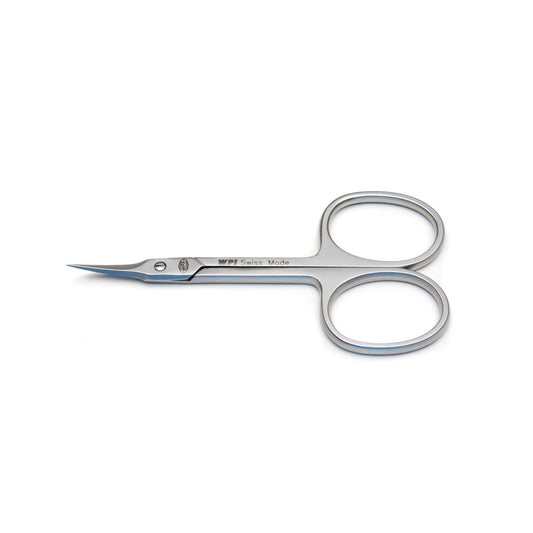 WPI Swiss Scissors, 9cm, curved, extra fine blade