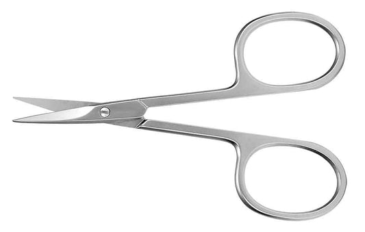 WPI Swiss Scissors, 9cm, curved, fine blade