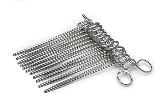 Mayo Hegar Needle Holders, 15cm, Straight, 12-pack
