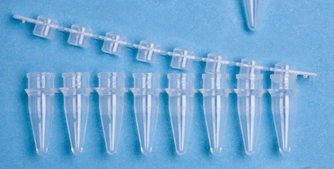 Microcentrifuge tube strips, 0.2mL, domed cap strips, pkg of 250