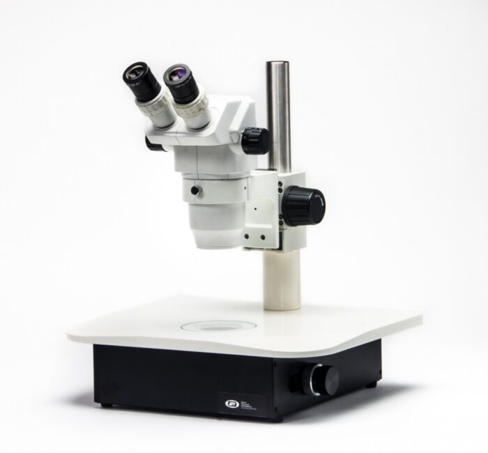 Stereo Microscope with LED Illuminated Base and Articulating Mirror-PZMIII-MI