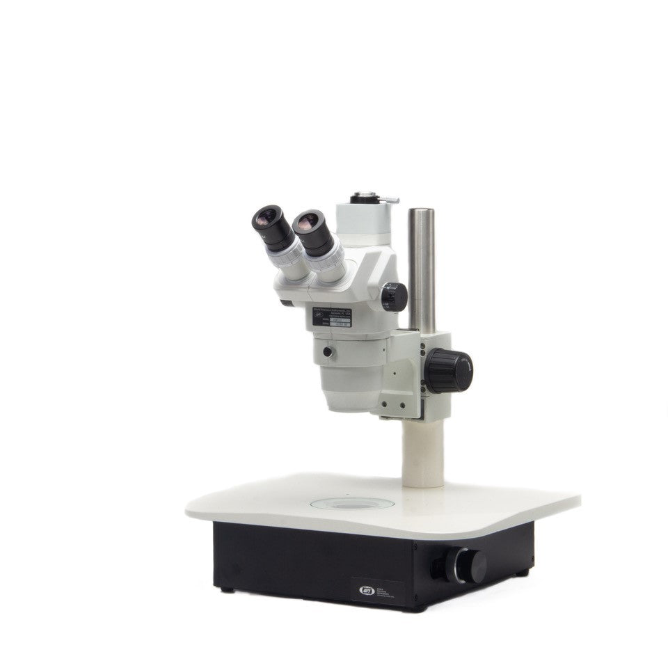 Stereo Microscope with LED Illuminated Base and Articulating Mirror-PZMTIII-MI