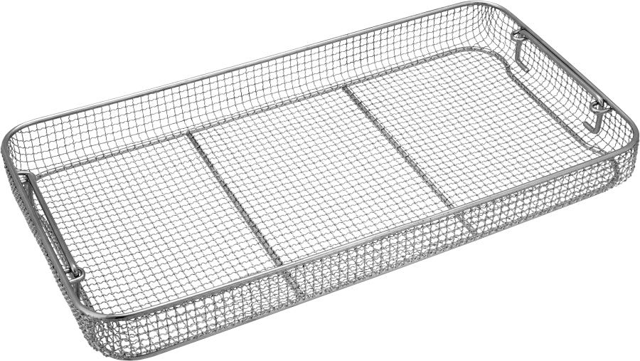 Crimped Wire Mesh Sterilization Baskets, Tilted Handles-WP-4401CW