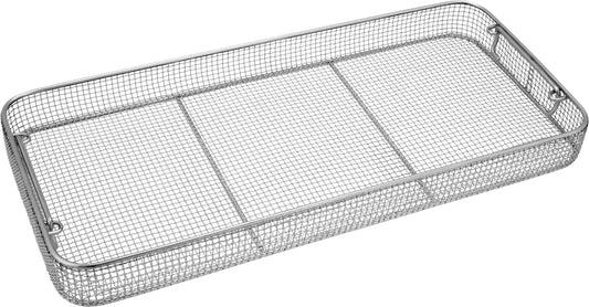 Classic Crimped Wire Mesh Sterilization Baskets, Tilted Handles-WP-4401ER