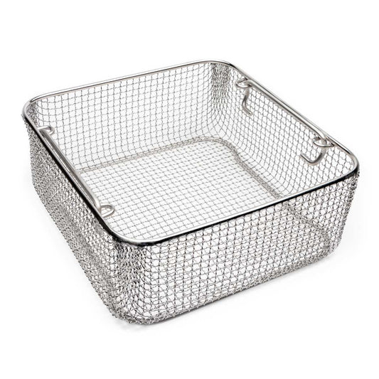 Crimped Wire Mesh Sterilization Baskets, Tilted Handles-WP-4410CW