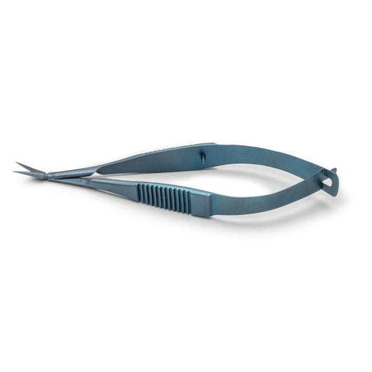 Vannas Scissors, 8.2cm, Angled up, Titanium