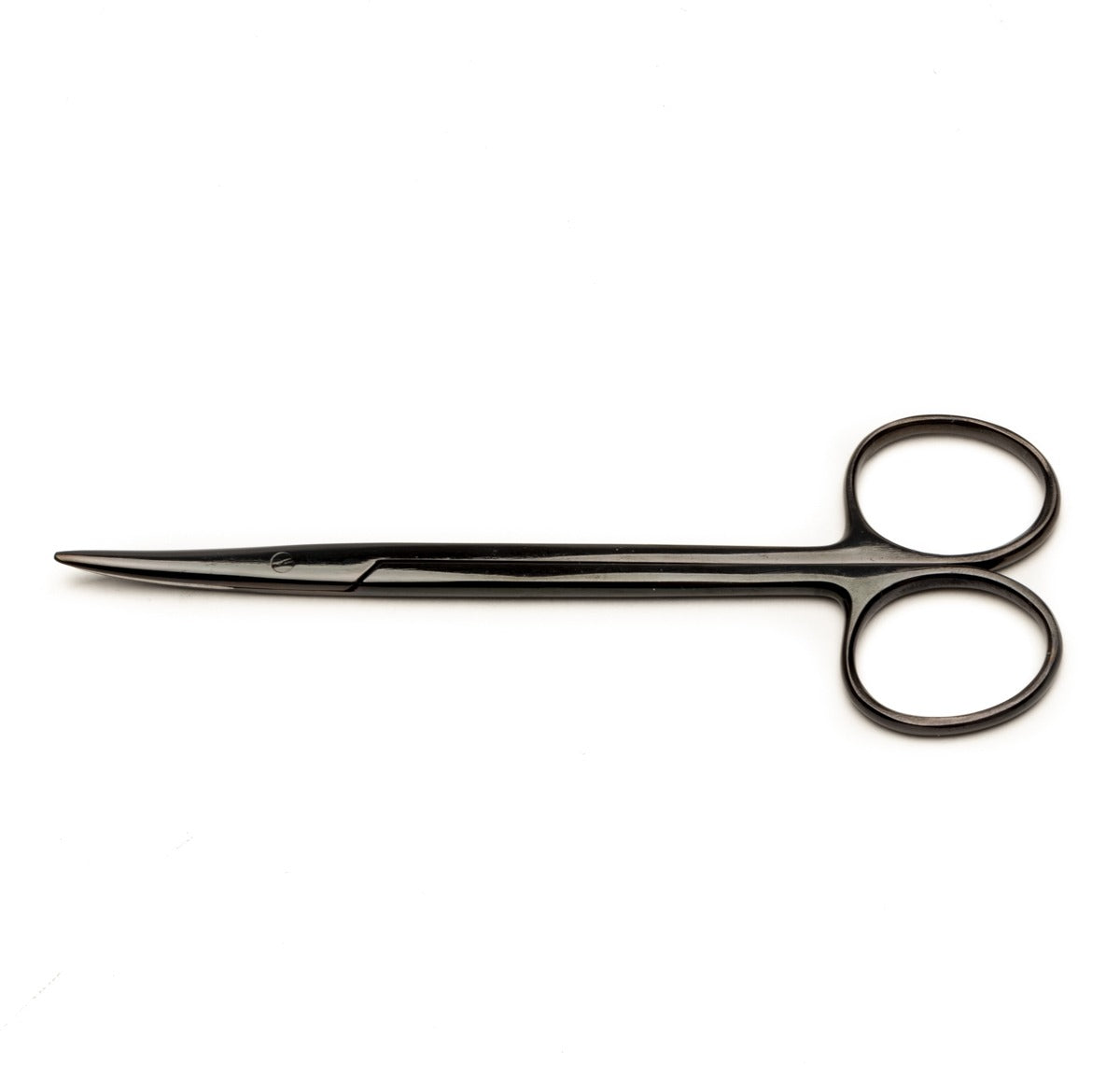 Starbismus scissors, 12 cm, Curved, Black, Round Tips