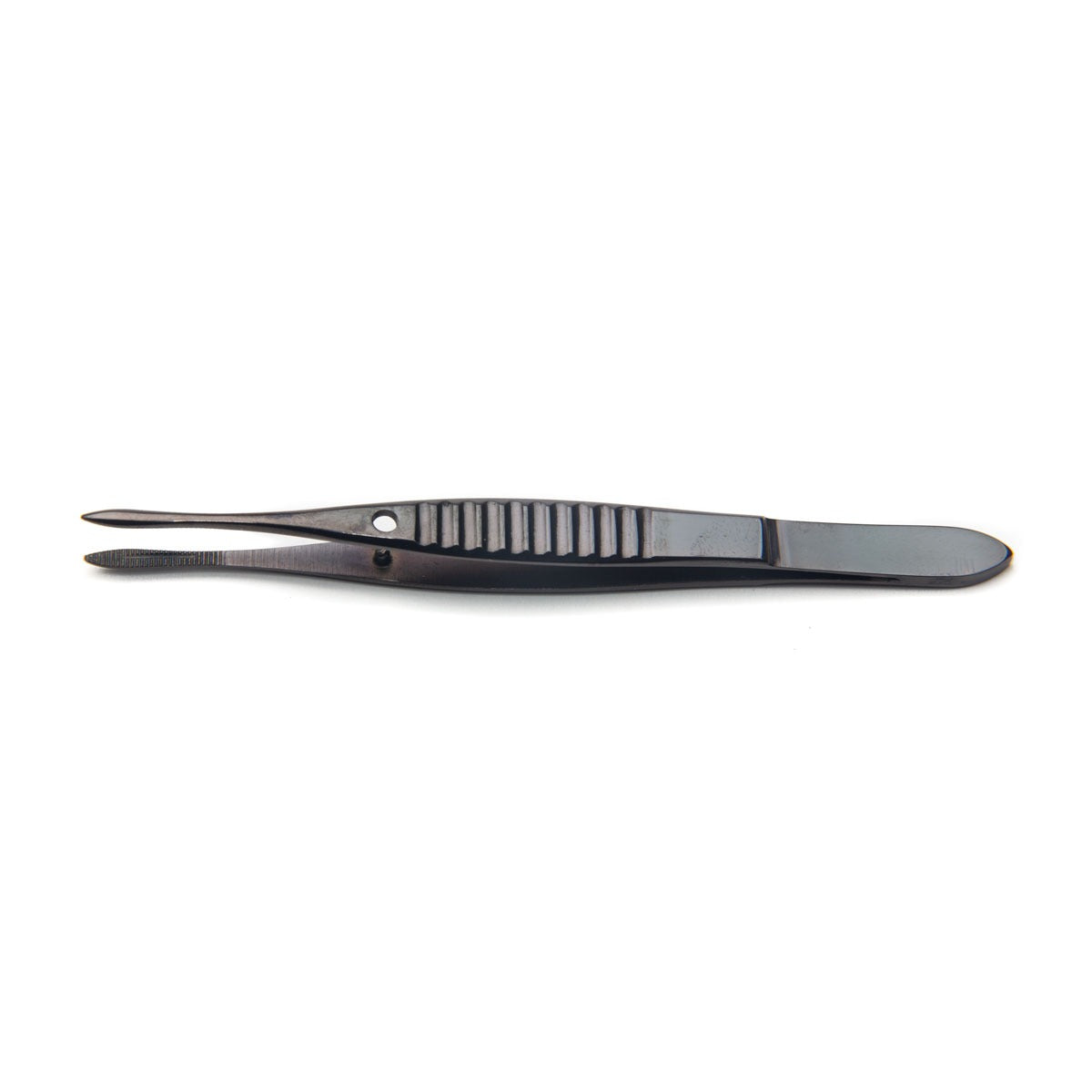 Moorfield Forceps, 11 cm, Black Coating, 0.9 mm Tips